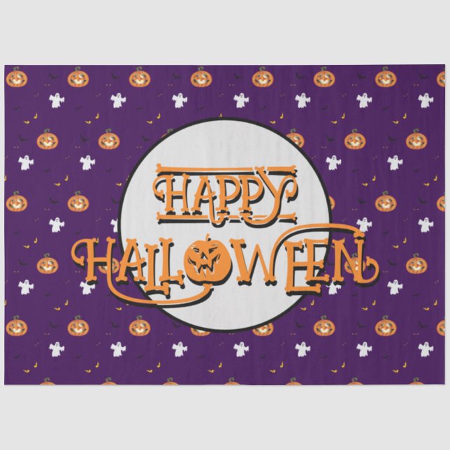 Halloween pattern and message tissue paper (Front)
