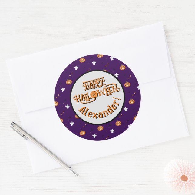 Halloween pattern and spooky message Sticker (Envelope)