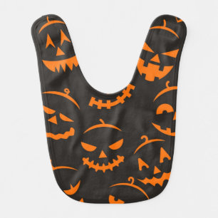 Halloween pattern baby bib
