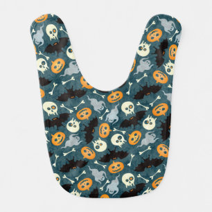 Halloween pattern baby bib