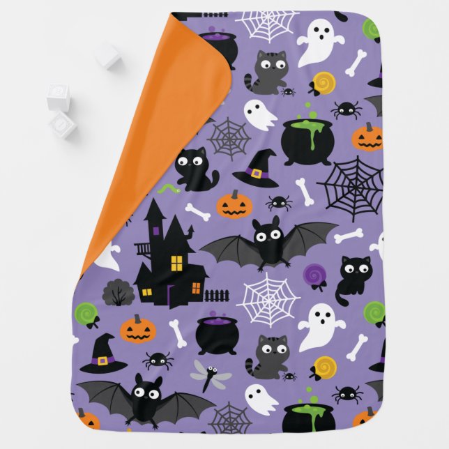 Halloween Pattern Baby Blanket (In Situ)