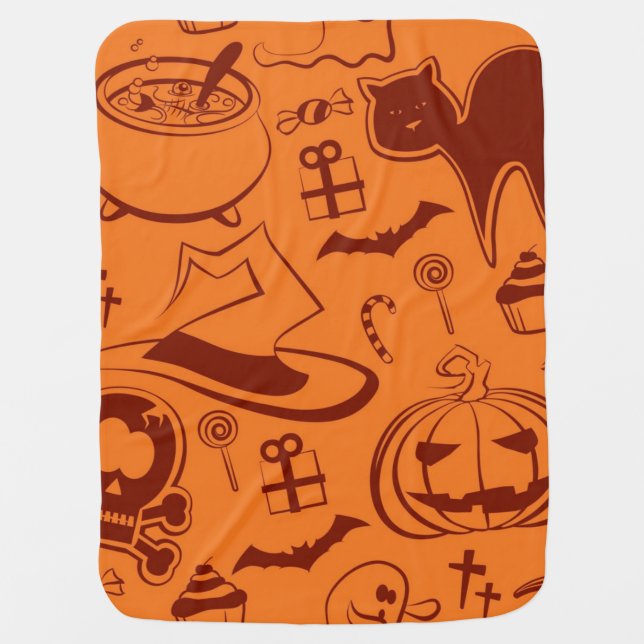 Halloween pattern baby blanket (Front)