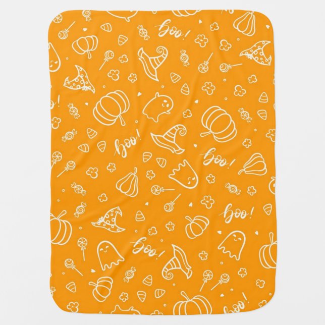 Halloween pattern baby blanket (Front)