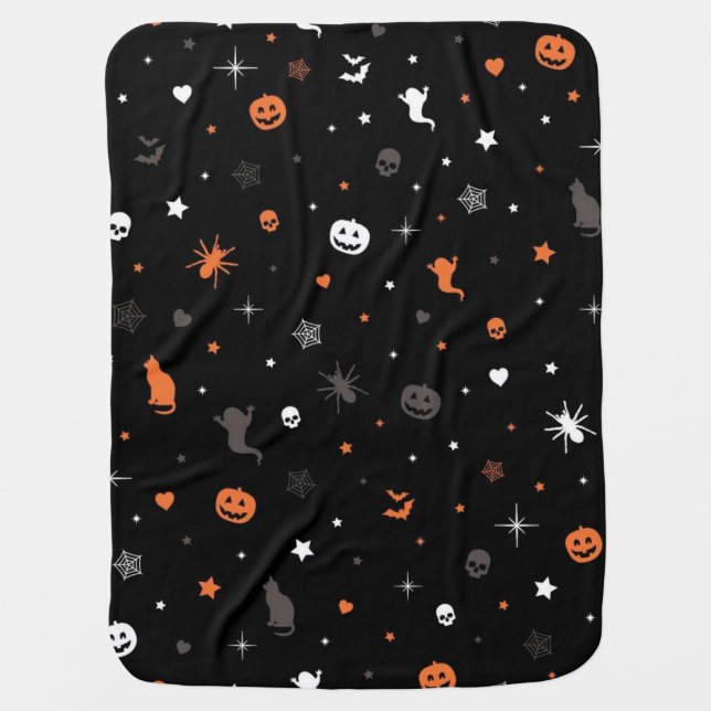 Halloween pattern baby blanket (Front)