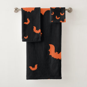 Halloween pattern bath towel set