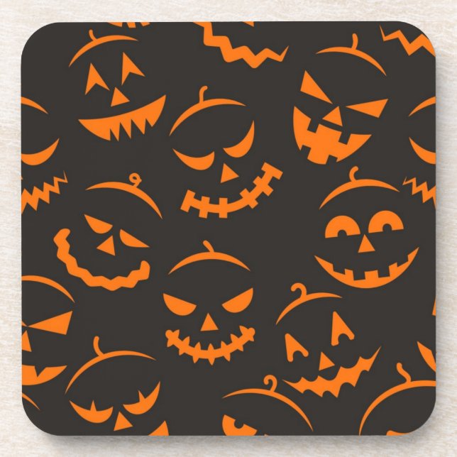 Halloween pattern beverage coaster (Front)