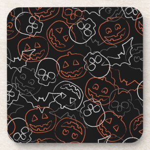 Halloween Pattern Beverage Coaster