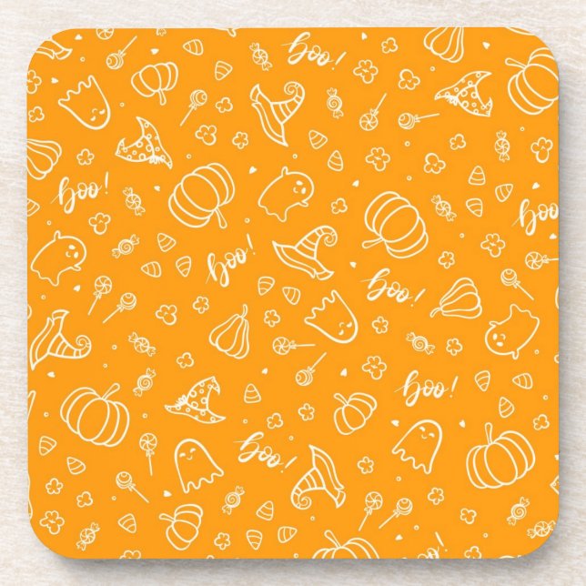 Halloween pattern beverage coaster (Front)