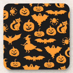 Halloween pattern beverage coaster
