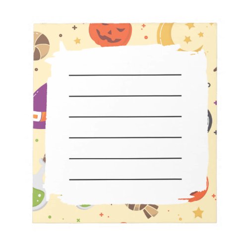 Halloween Pattern Blank Planner Notepad