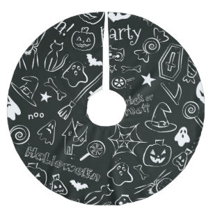 Halloween Pattern Brushed Polyester Tree Skirt