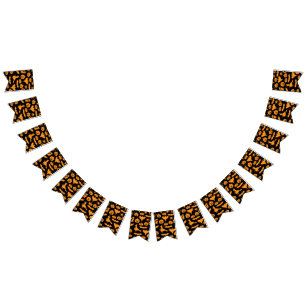 Halloween pattern bunting flags