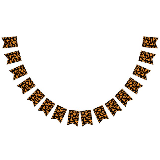 Halloween pattern bunting flags (All)