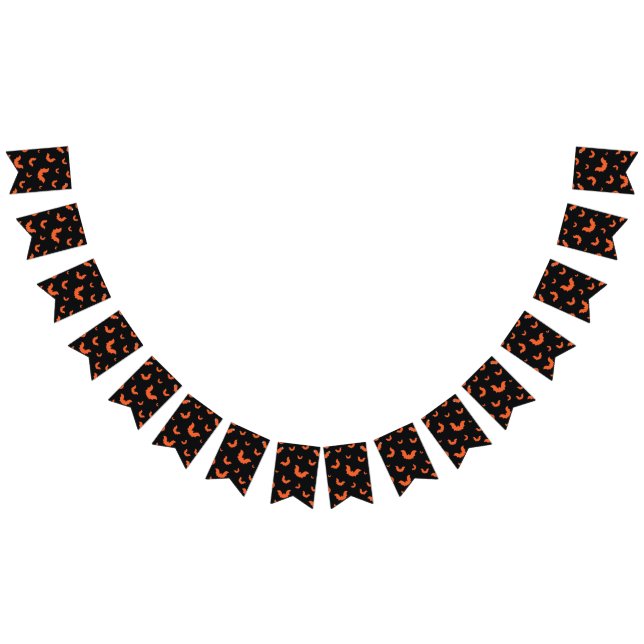 Halloween pattern bunting flags (All)