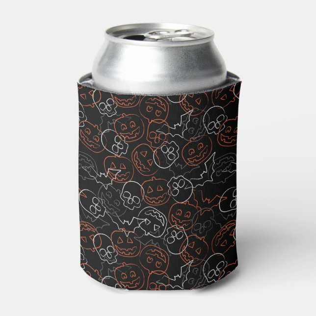 Halloween Pattern Can Cooler (Can Front)