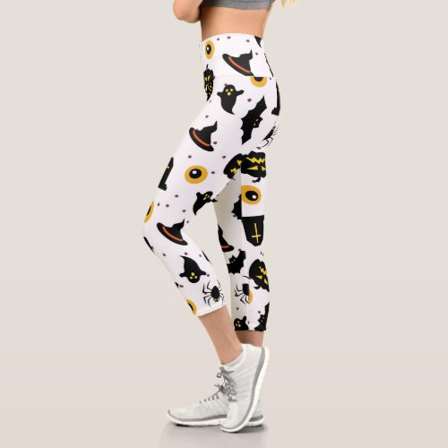 Halloween Pattern Capri Leggings