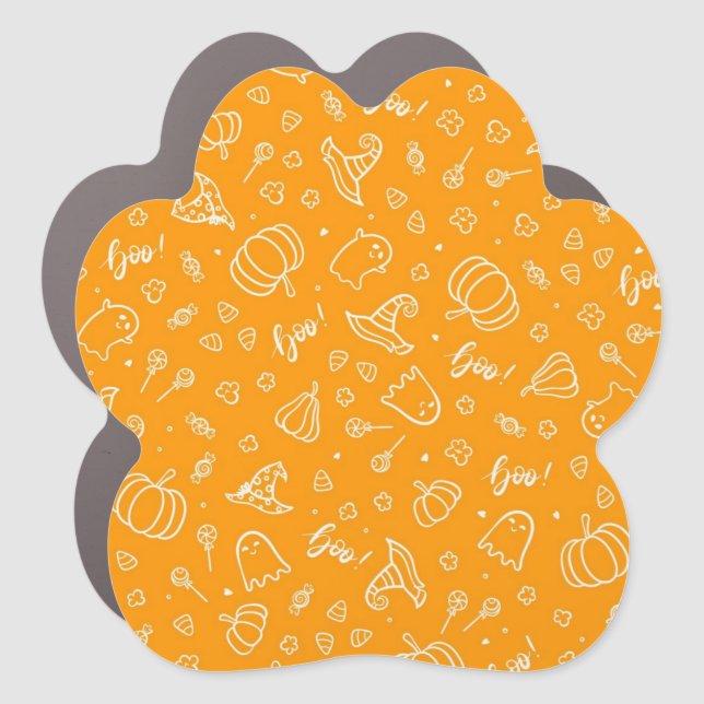 Halloween pattern car magnet (Front)