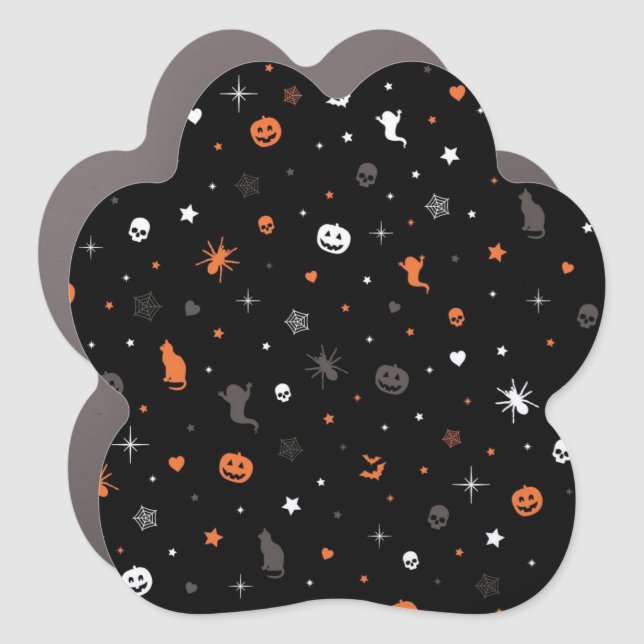 Halloween pattern car magnet (Front)