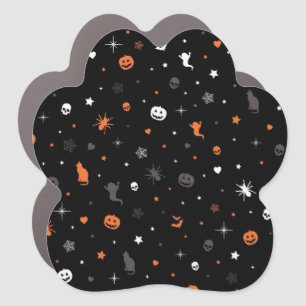 Halloween pattern car magnet