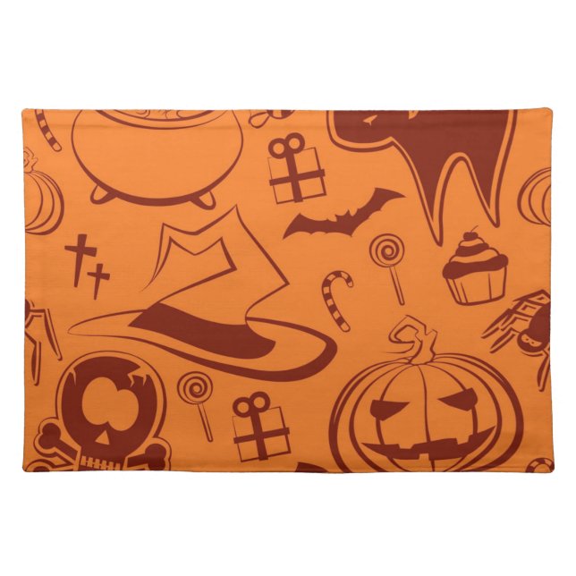 Halloween pattern cloth placemat (Front)