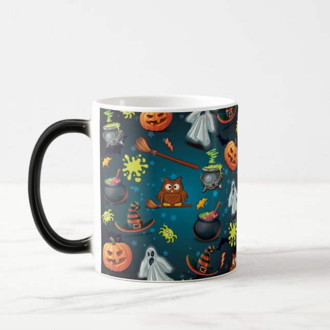 Halloween pattern color morph mug  (Left)