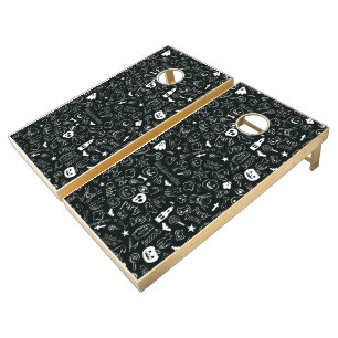 Halloween Pattern Cornhole Set