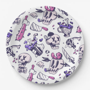 Halloween pattern decoration paper plates