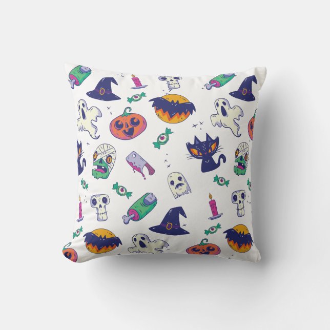 Halloween pattern decoration throw pillow (Front)