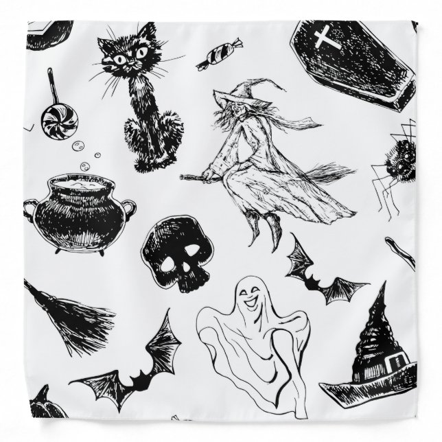 Halloween pattern design bandana (Front)