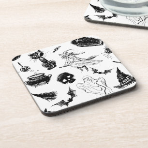Halloween pattern design beverage coaster