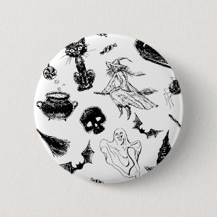 Halloween pattern design button