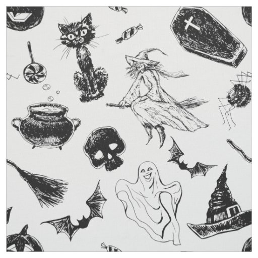Halloween pattern design fabric