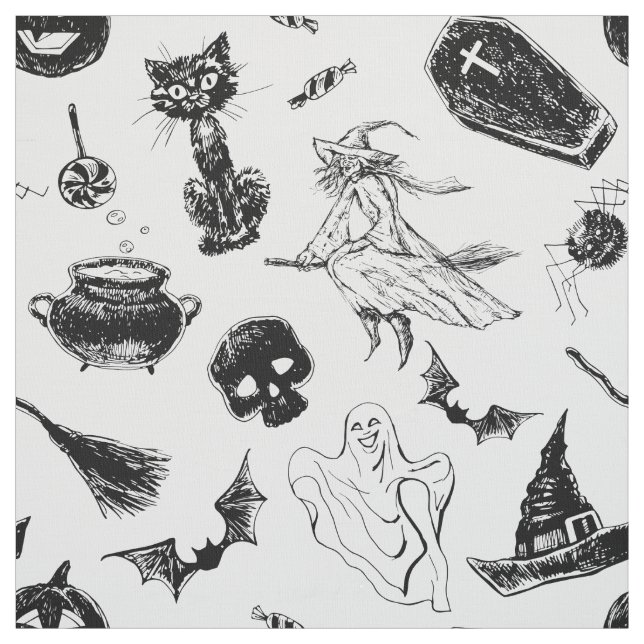 Halloween pattern design fabric (Swatch)