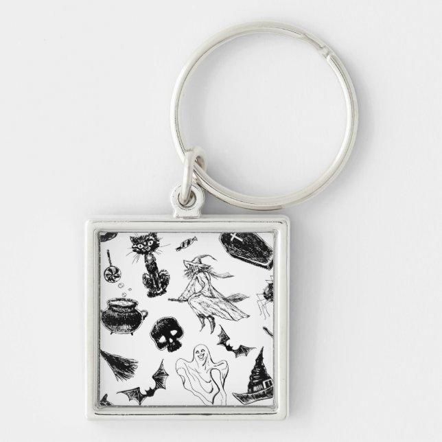 Halloween pattern design keychain (Front)