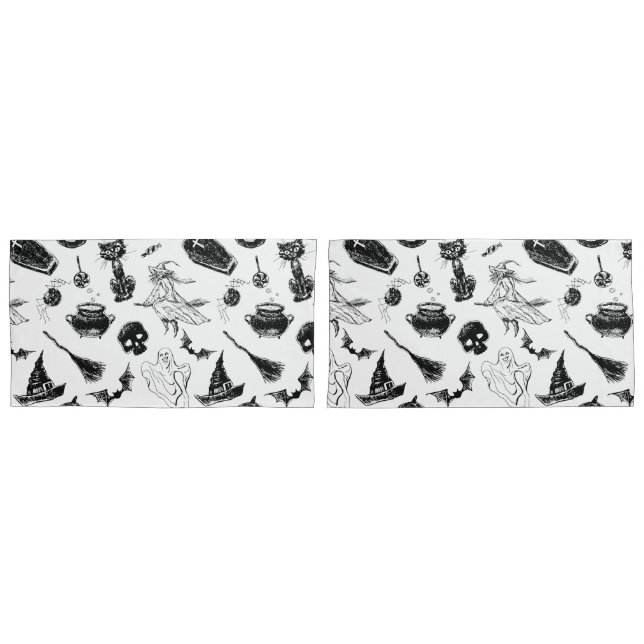 Halloween pattern design pillow case (Front-Set)