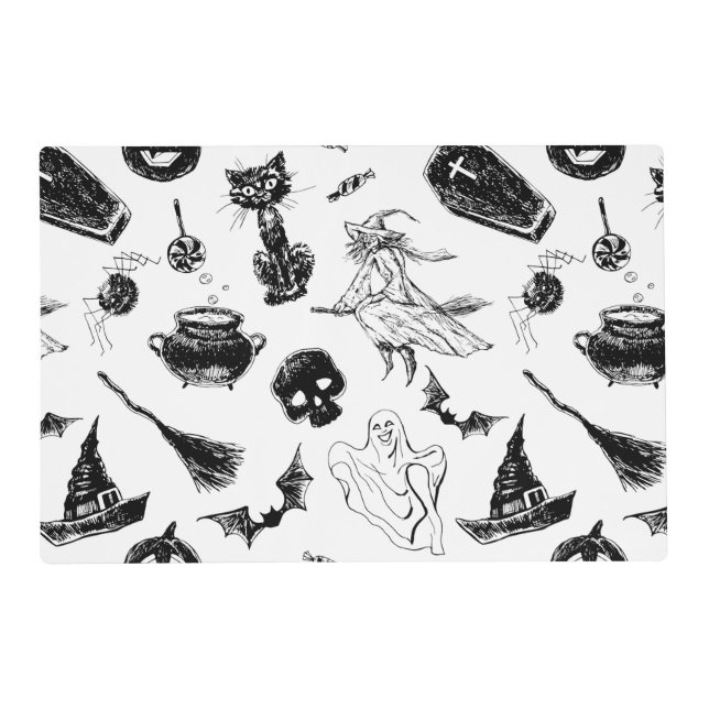 Halloween pattern design placemat (Front)