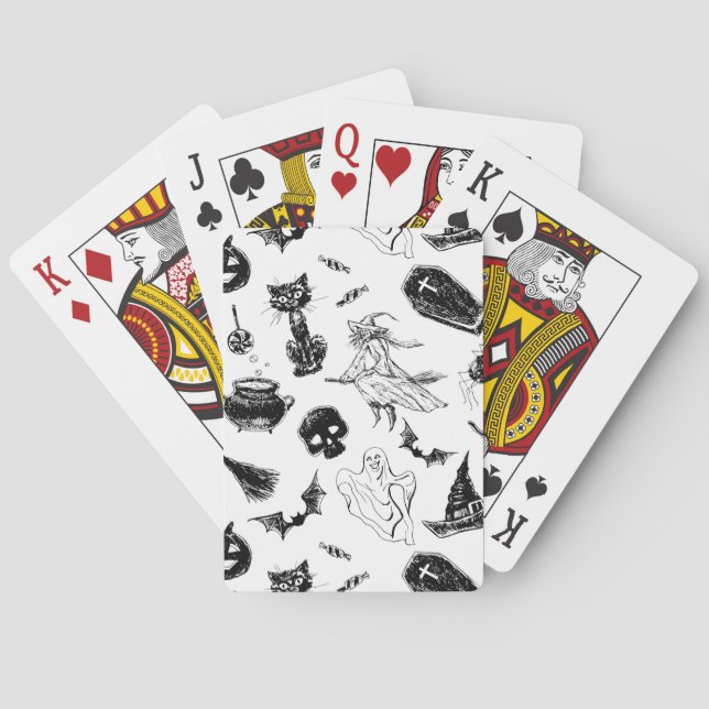 Halloween pattern design poker cards (Back)