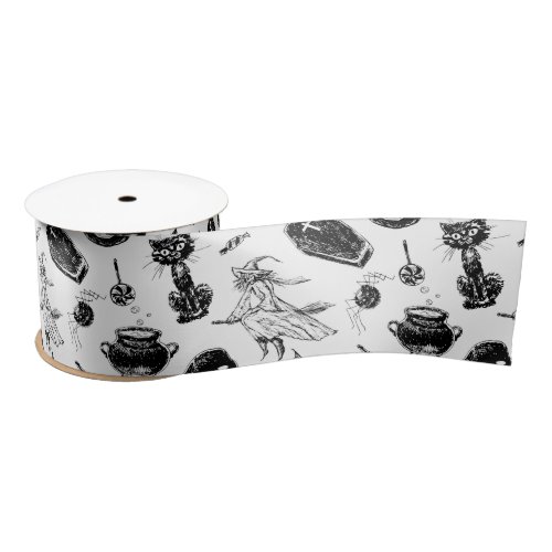 Halloween pattern design satin ribbon