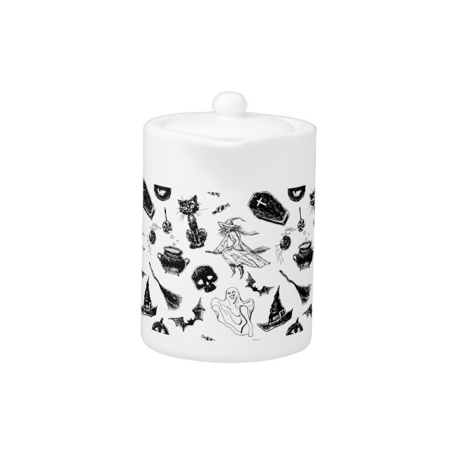 Halloween pattern design teapot (Front)