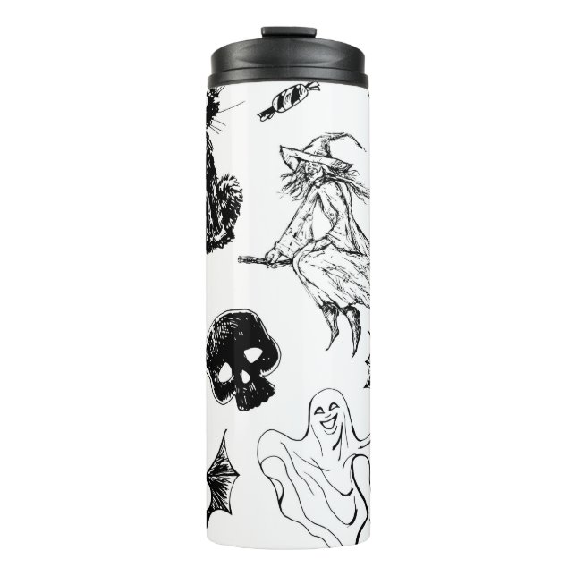 Halloween pattern design thermal tumbler (Front)