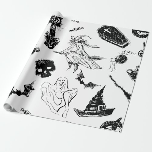 Halloween pattern design wrapping paper