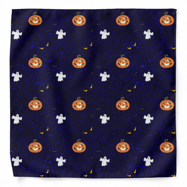 Halloween pattern dog  bandana (Front)