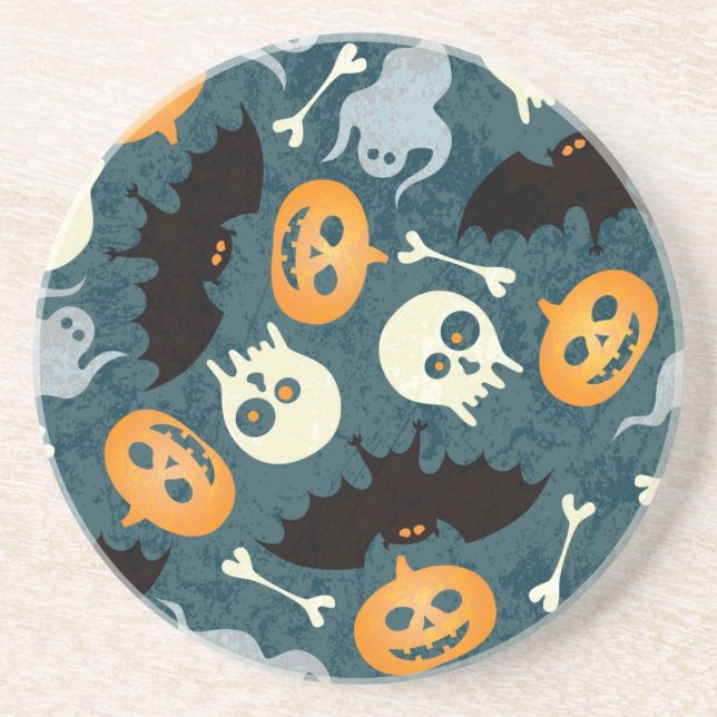 Halloween pattern drink coaster (Front)