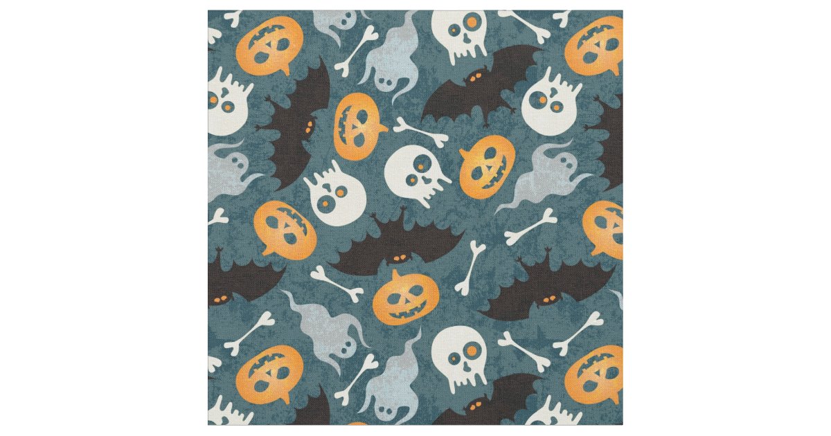 Halloween pattern fabric | Zazzle