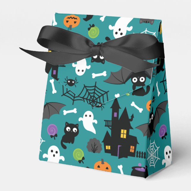 Halloween Pattern Favor Boxes (Front Side)