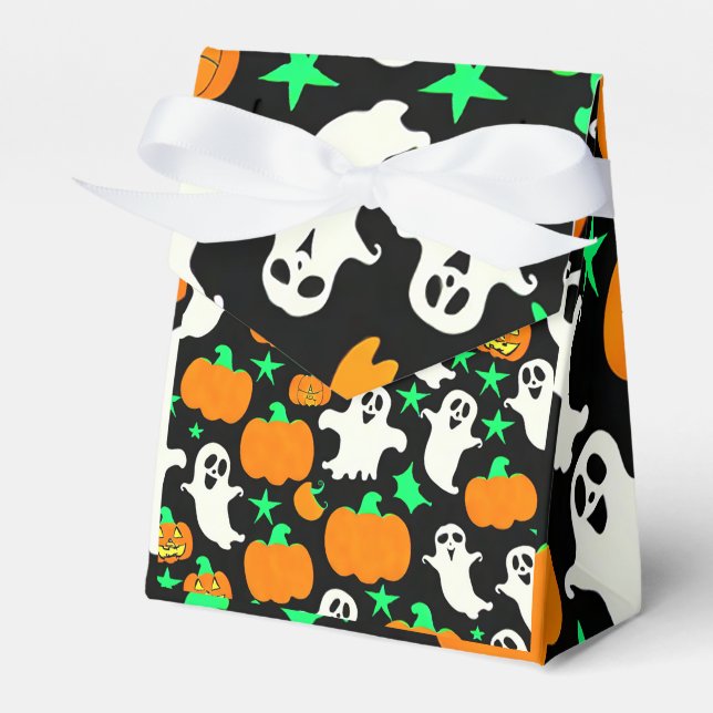 Halloween Pattern Favor Boxes (Front Side)