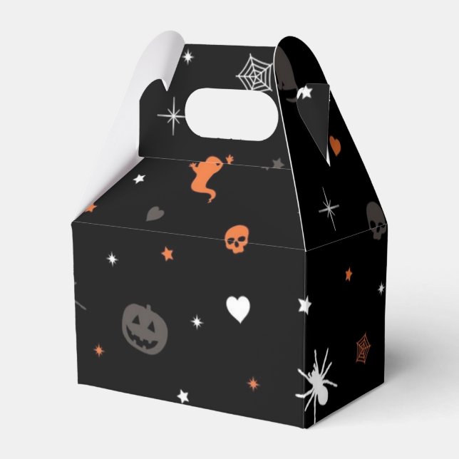 Halloween pattern favor boxes (Front Side)