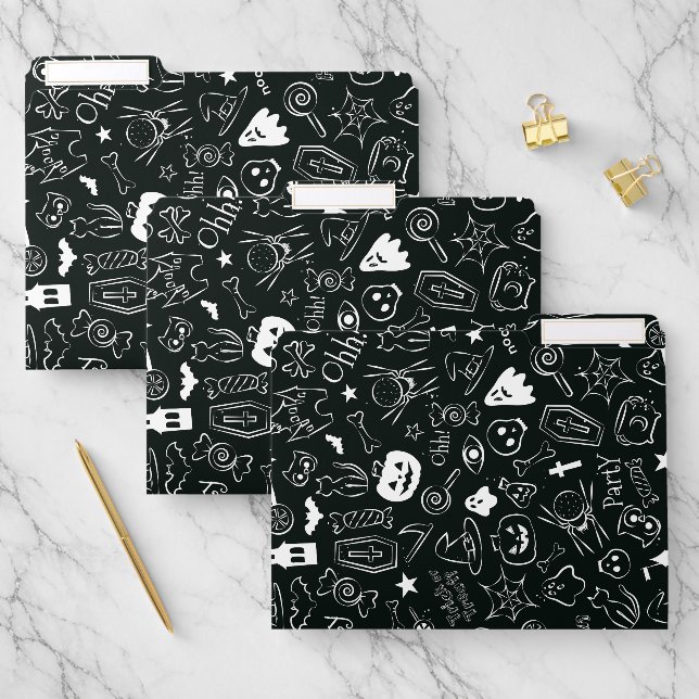 Halloween Pattern File Folder (Set)