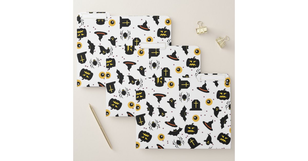 Halloween Pattern File Folder | Zazzle
