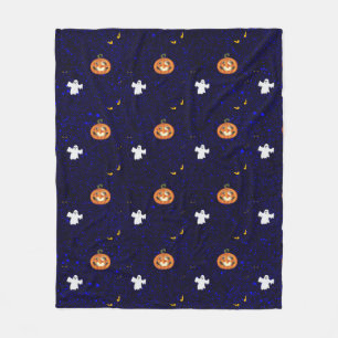 Halloween pattern fleece blanket